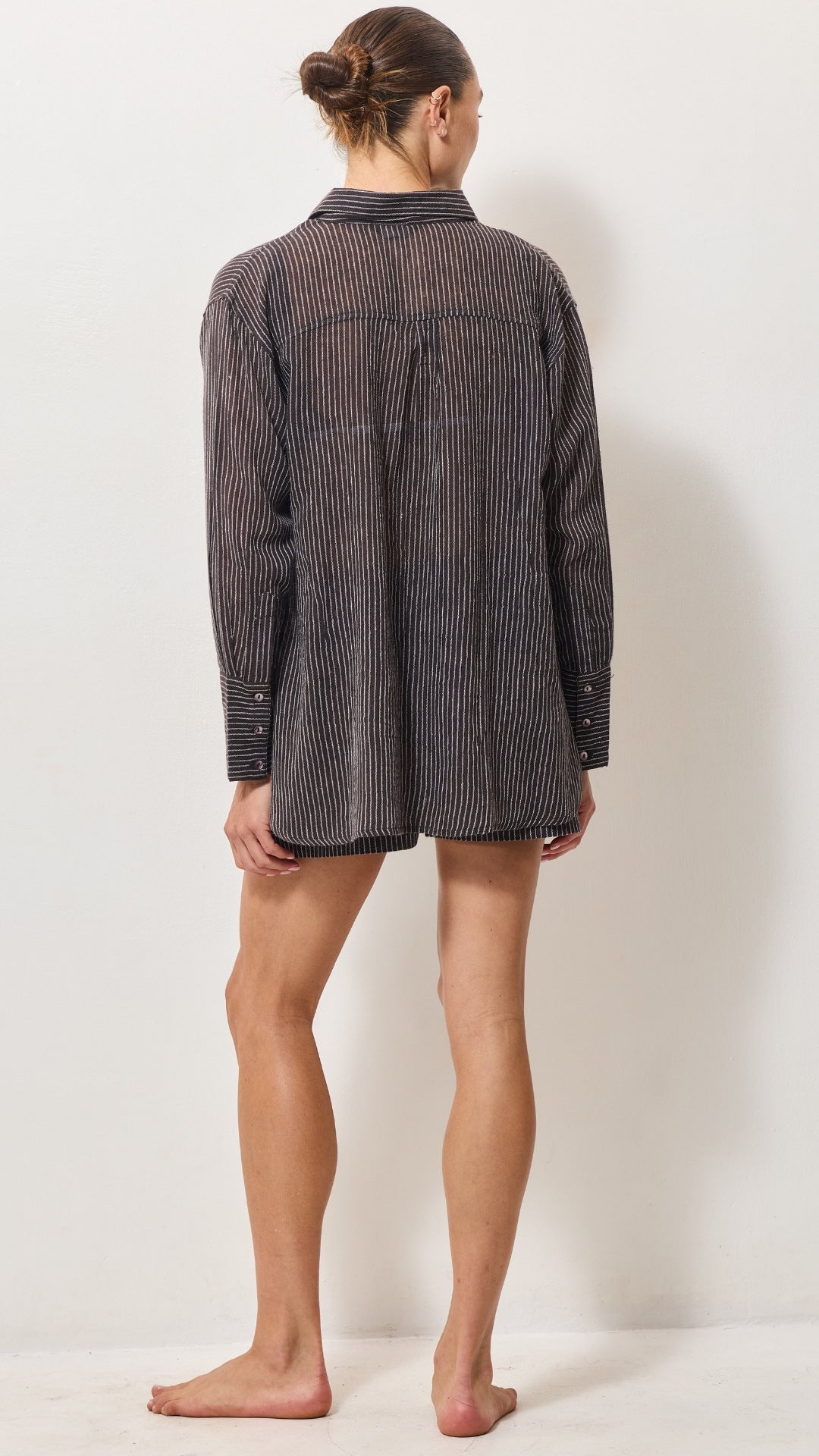 Oversized Cotton Shirt - Espresso