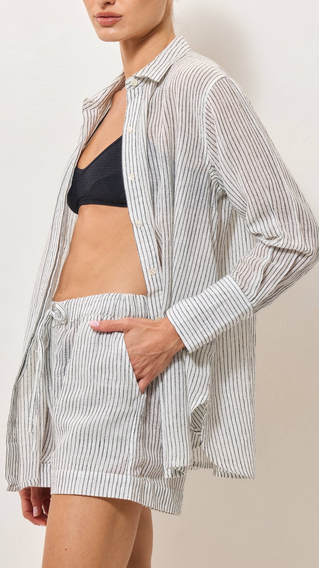 Oversized Cotton Shirt - Graphite