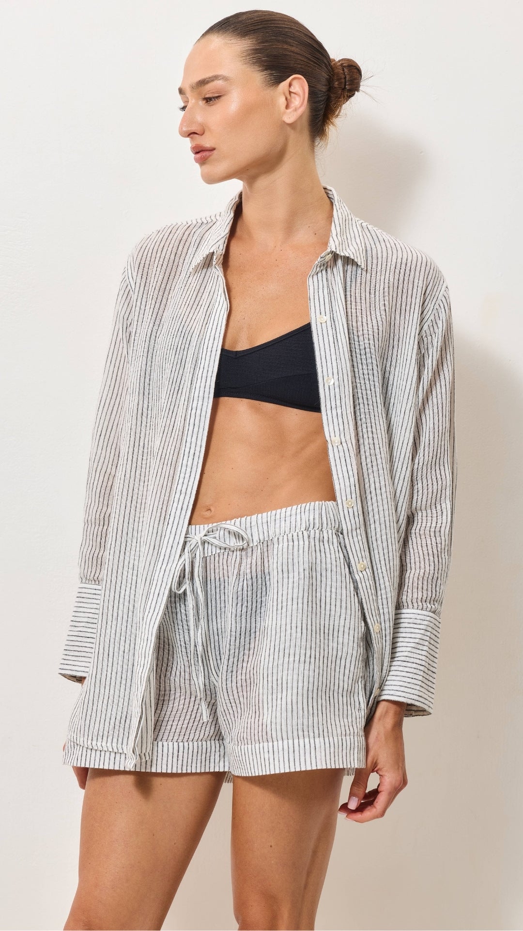 Oversized Cotton Shirt - Graphite