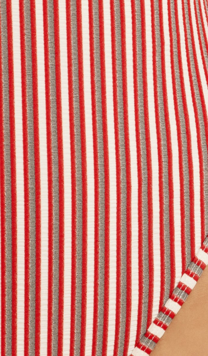 Chloe Bikini Bottom - red Stripe