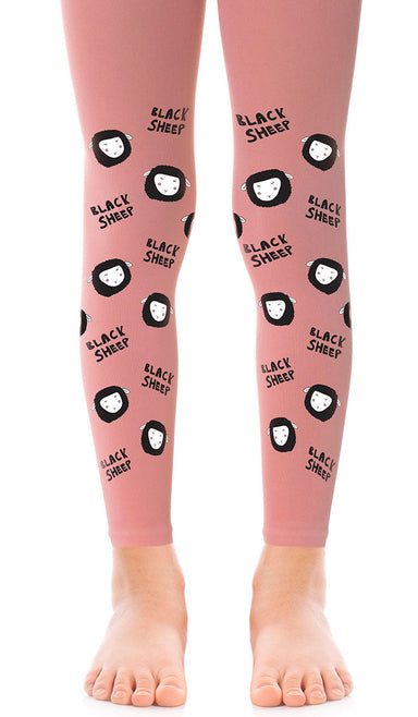 Girls' Footless Tights - Rosie Sheep Pink