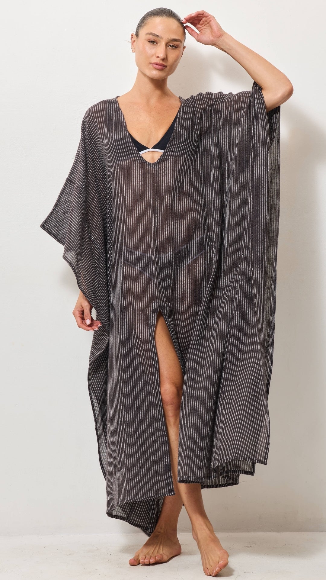 Kaftan Beach Dress - Espresso