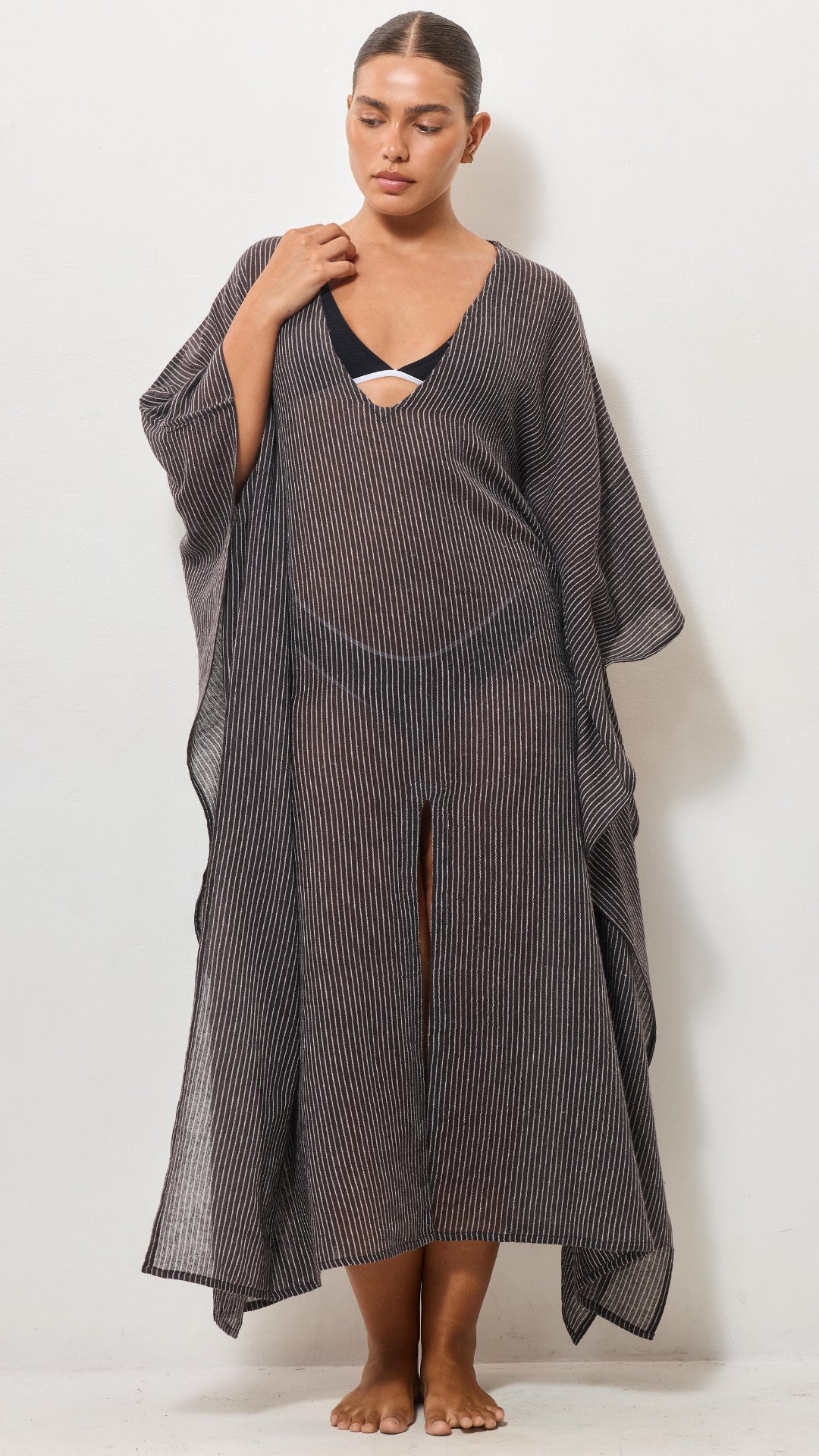 Kaftan Beach Dress - Espresso