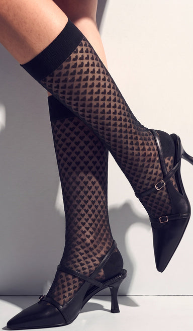 Knee-High Socks - Anya Black