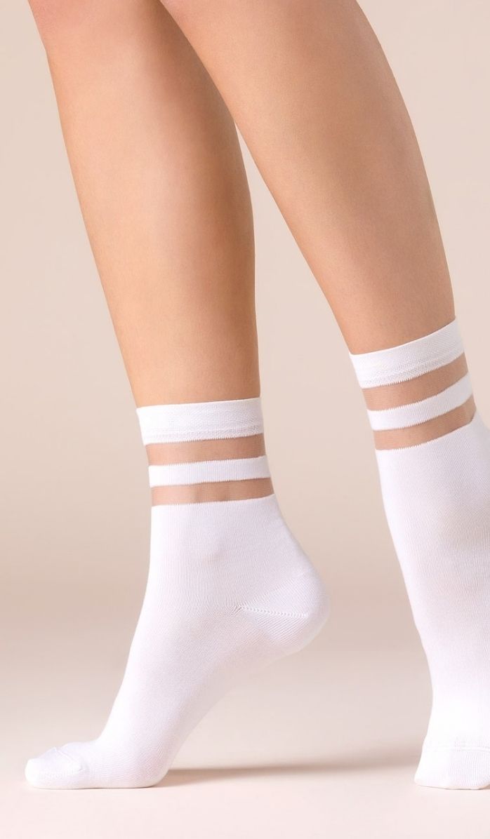 Nylon Socks - Cami White