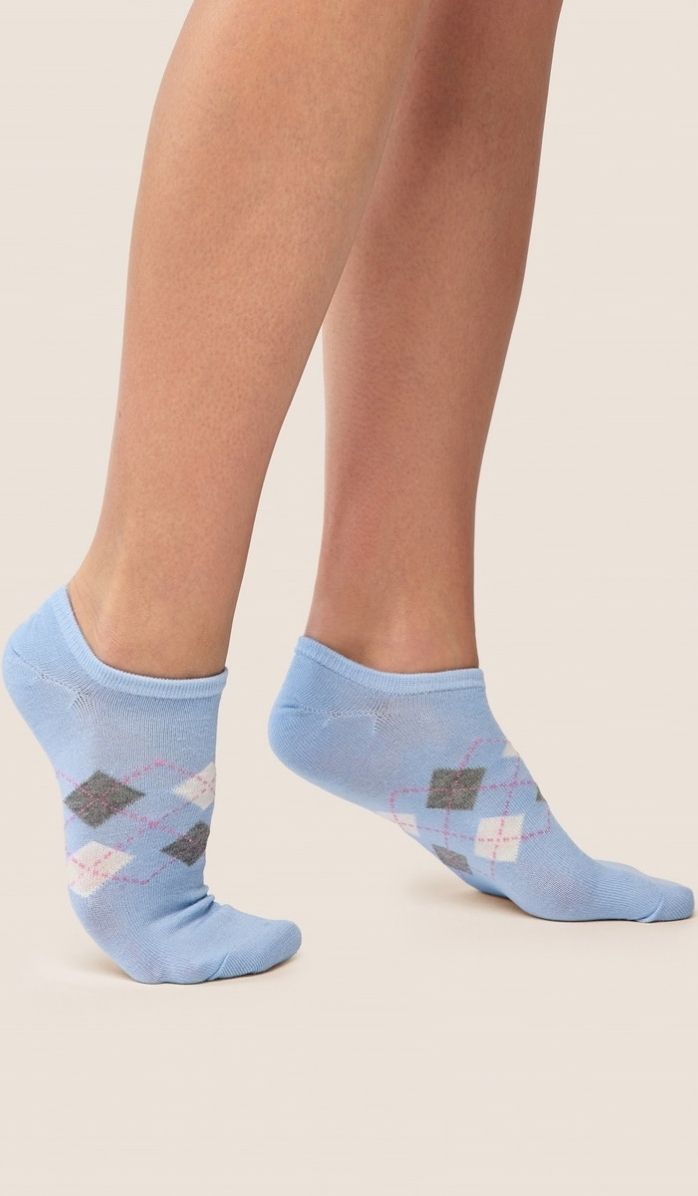 Cotton Socks - Diamond Light Blue