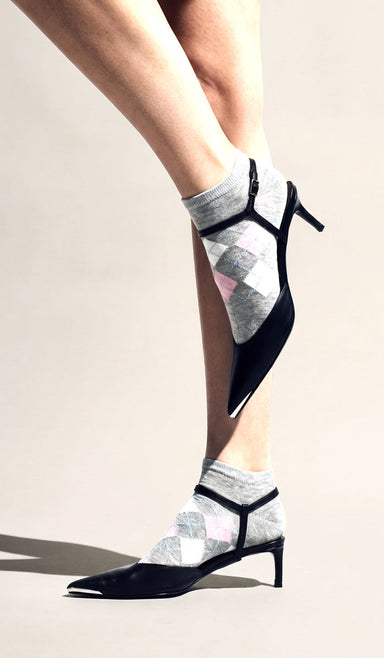 Cotton Socks - Diamond Light Gray