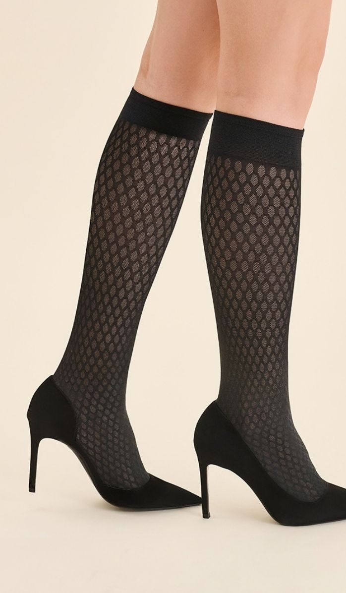 Knee-High Socks - Glam Black