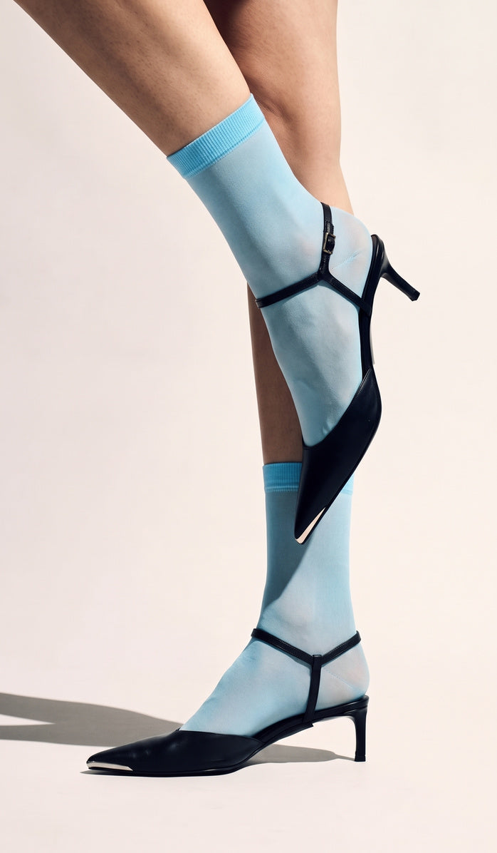 Nylon Socks - Micro Light Blue
