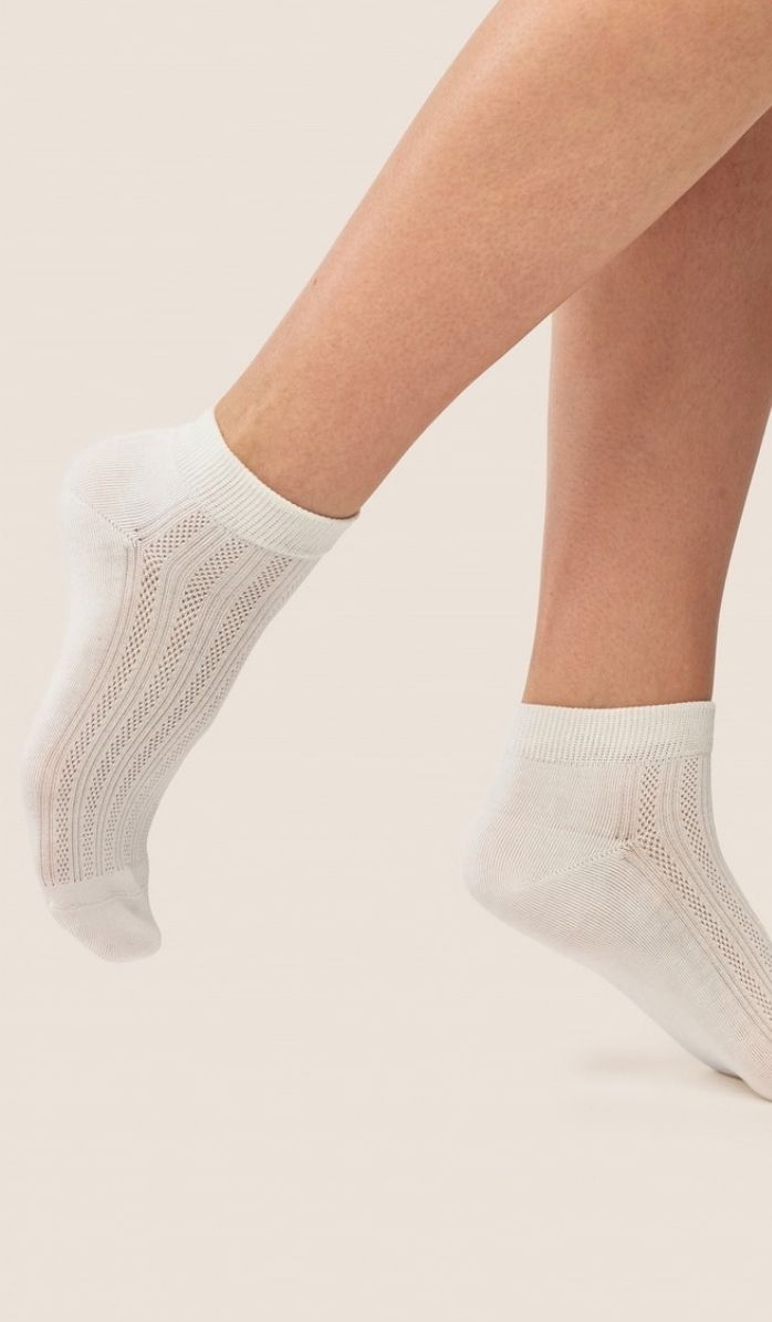Cotton Socks - Rib Cream