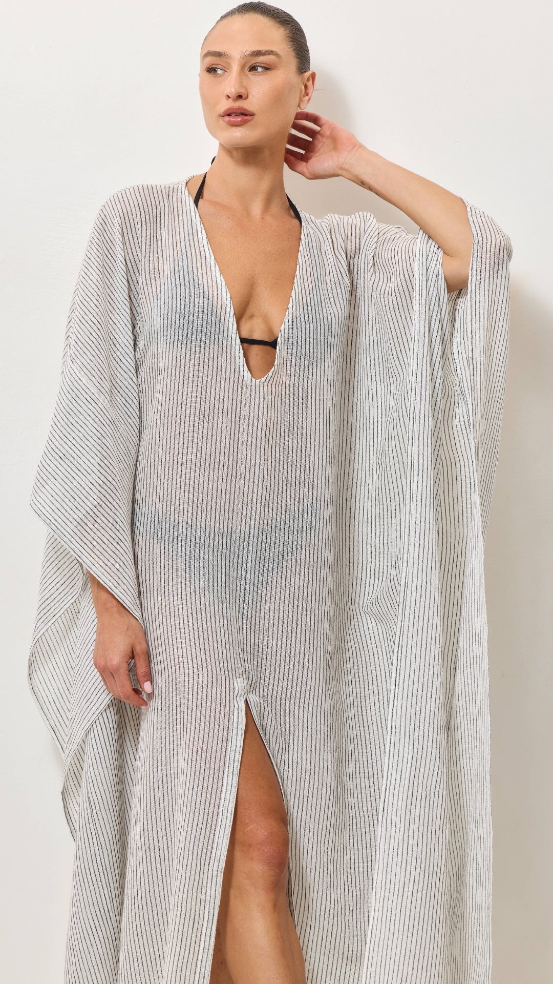 Kaftan Beach Dress - Graphite