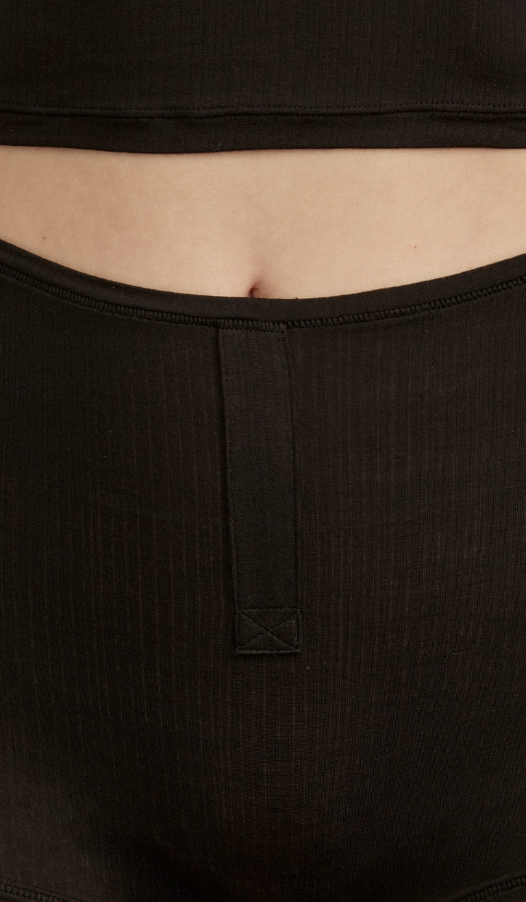 BUTTER SOFT RIB - Black Boyshorts