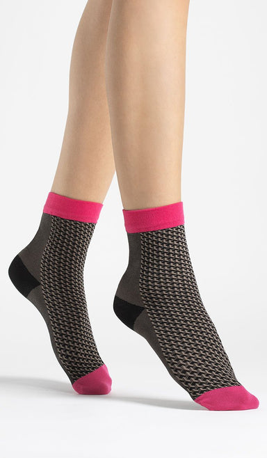 Nylon Socks - Op Art Cappuccino