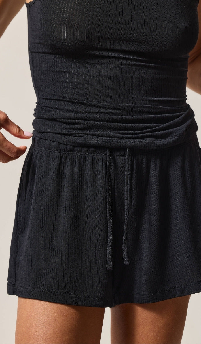 Classic Shorts - Rib Modal Black