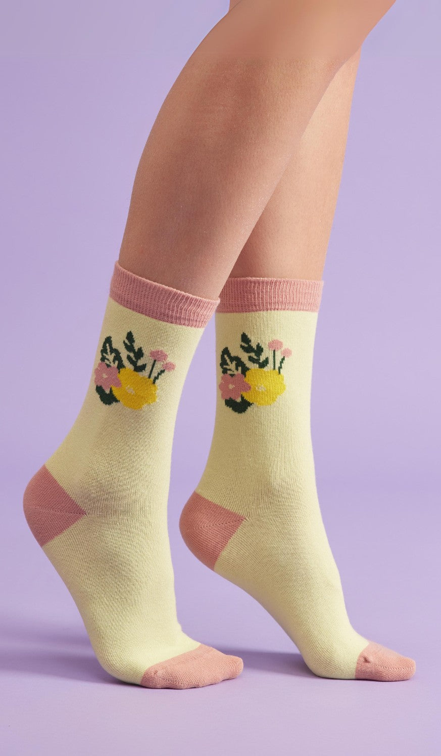 BOUQUET LIME - Cotton socks