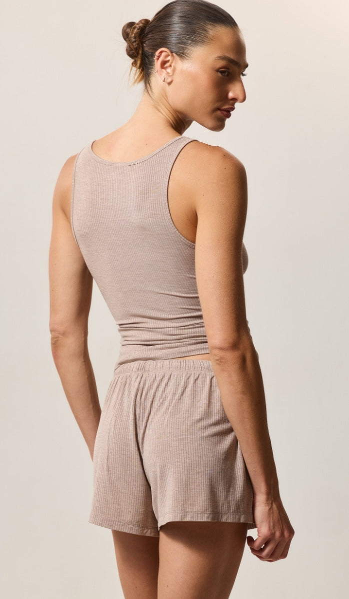 Classic Fit Tank Top - Rib Modal Mocha