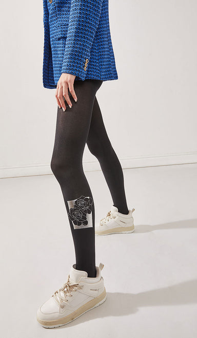 Women's Opaque Tights - Future Pink Black