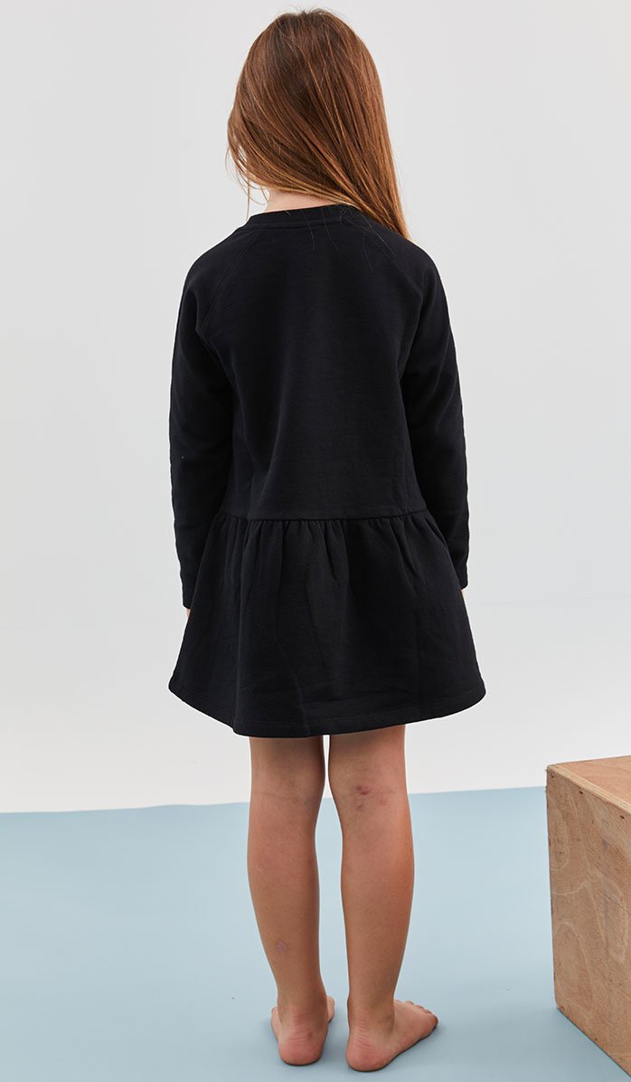 Girls' Sweatshirt Dress - Romy - Black (4)