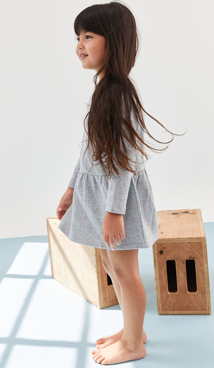 Girls' Sweatshirt Dress - Romy - Heather Gray (3)