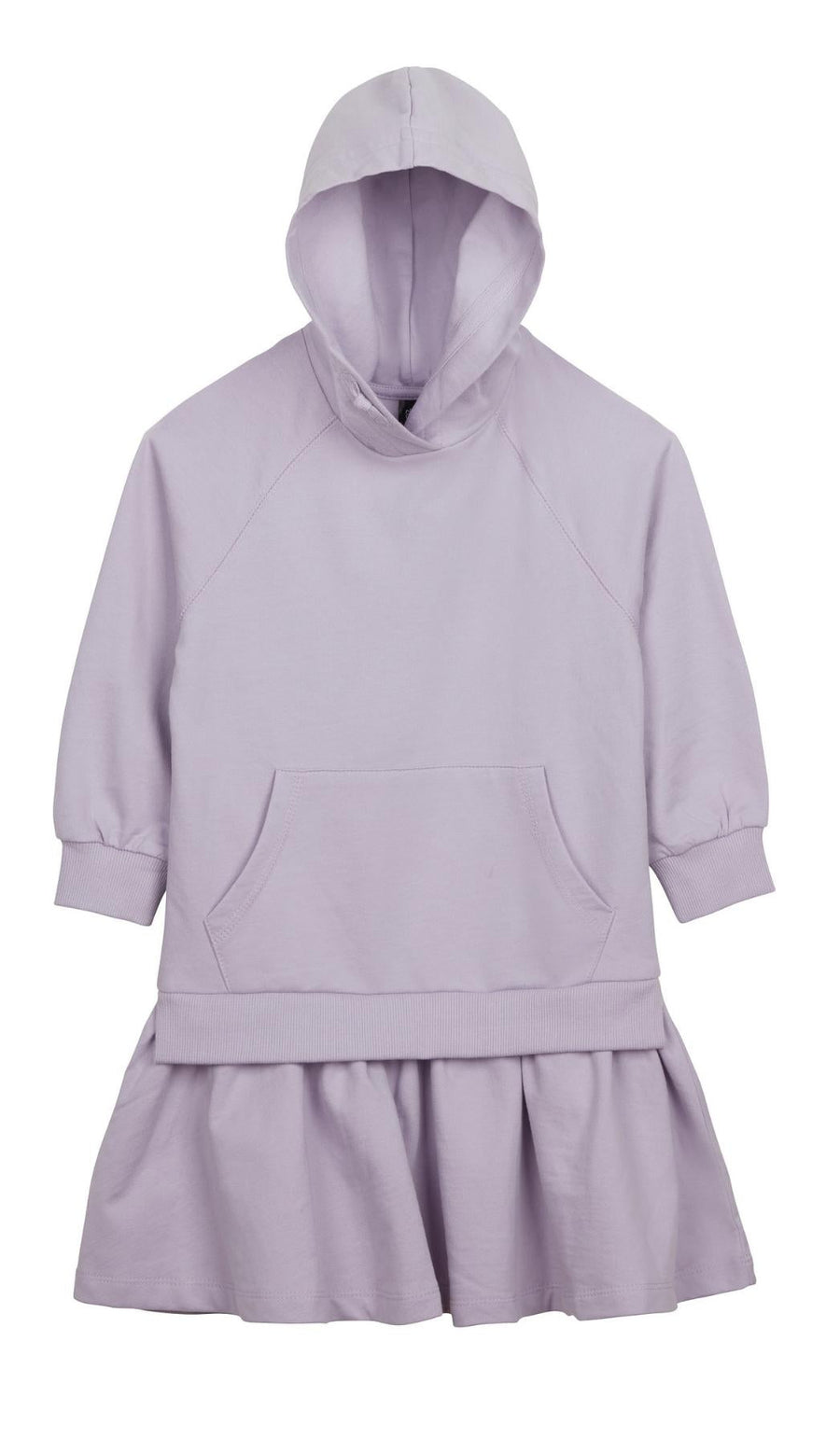 HOODIE FOOTER DRESS WITH DEMI SKIRT - Lilach