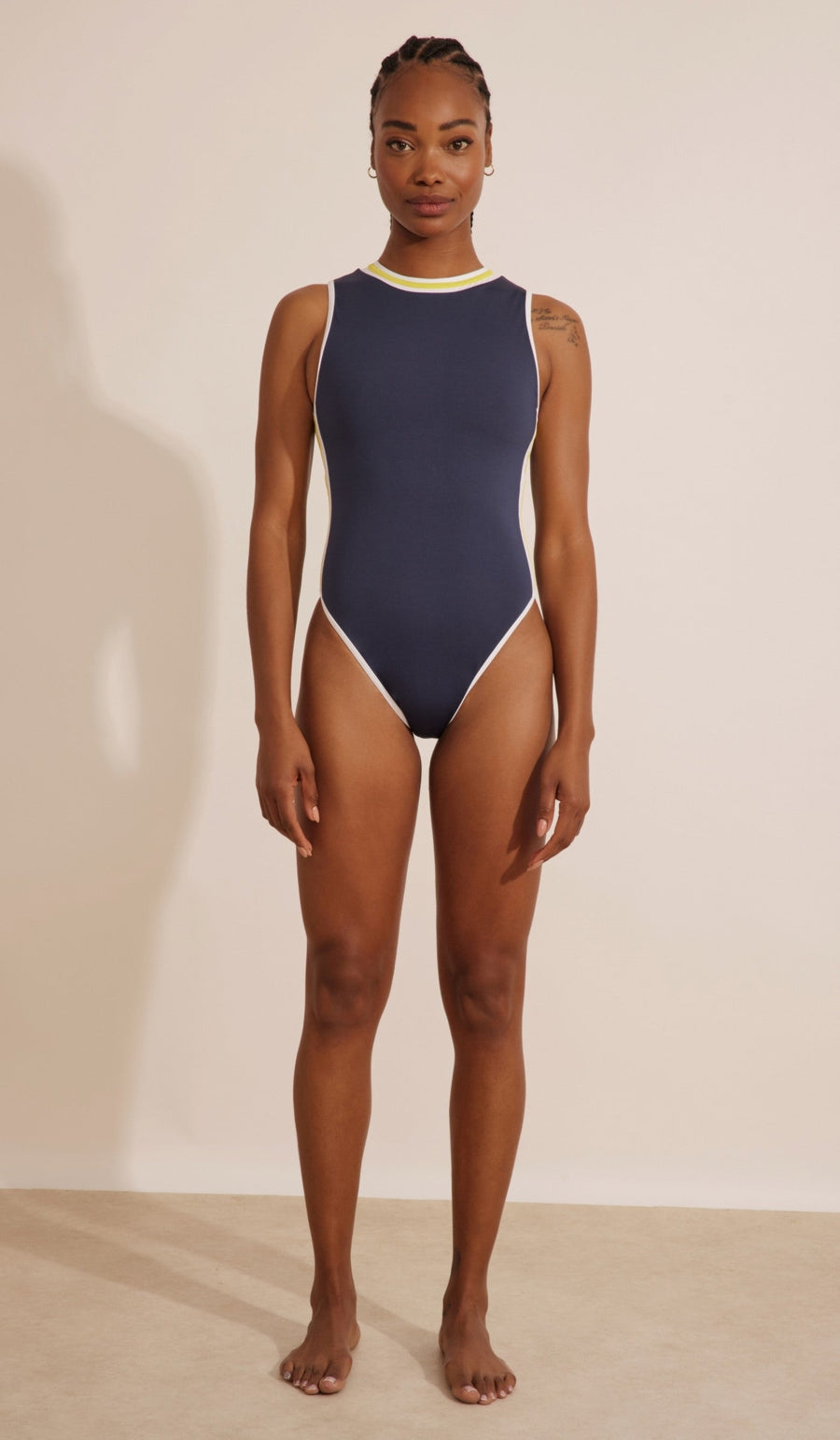 ANDIE One Piece - Navy & yellow