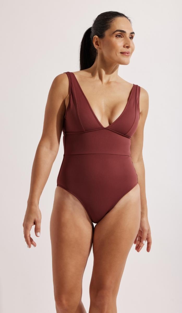 JANE One Piece - Solid Maroon