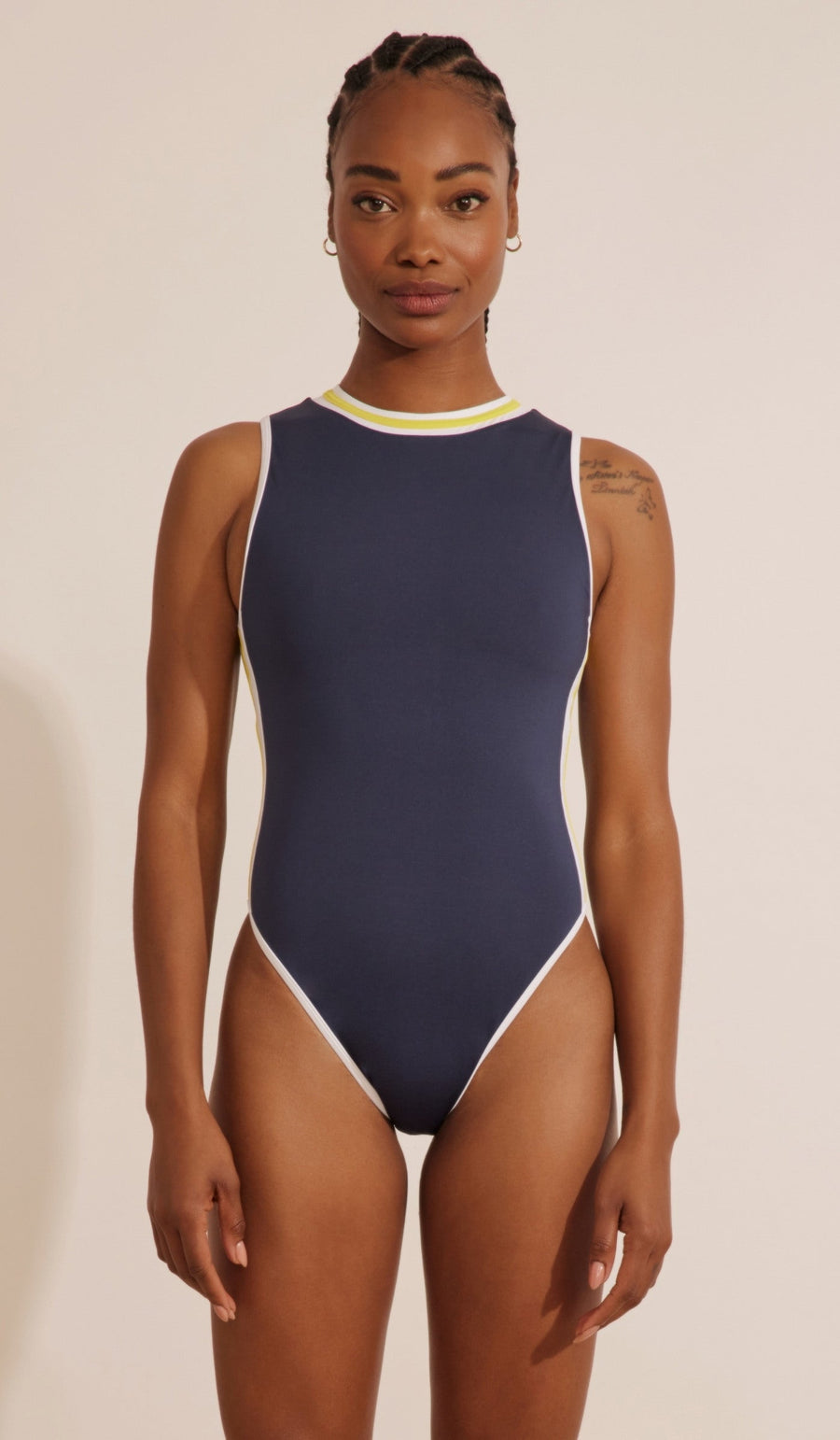 ANDIE One Piece - Navy & yellow