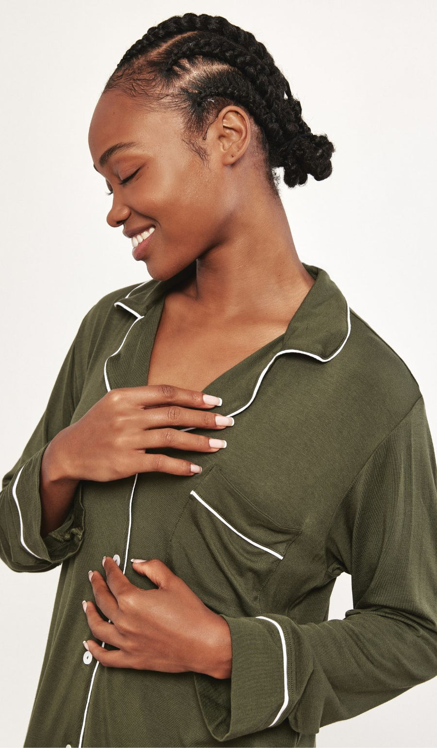 DIANNE Olive - Button down PJ Set