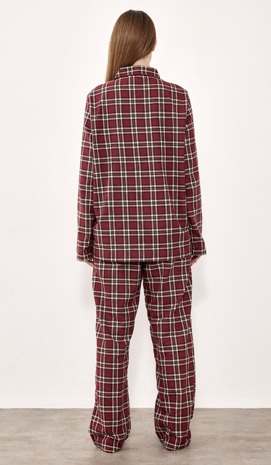 BILLIE RED PLAID - Flannel PJ Set