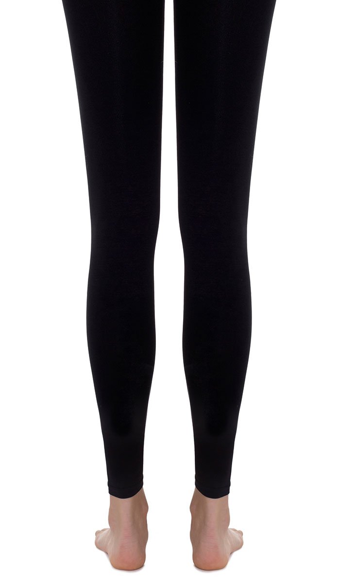 SOLID FOOTLESS TIGHTS - Black