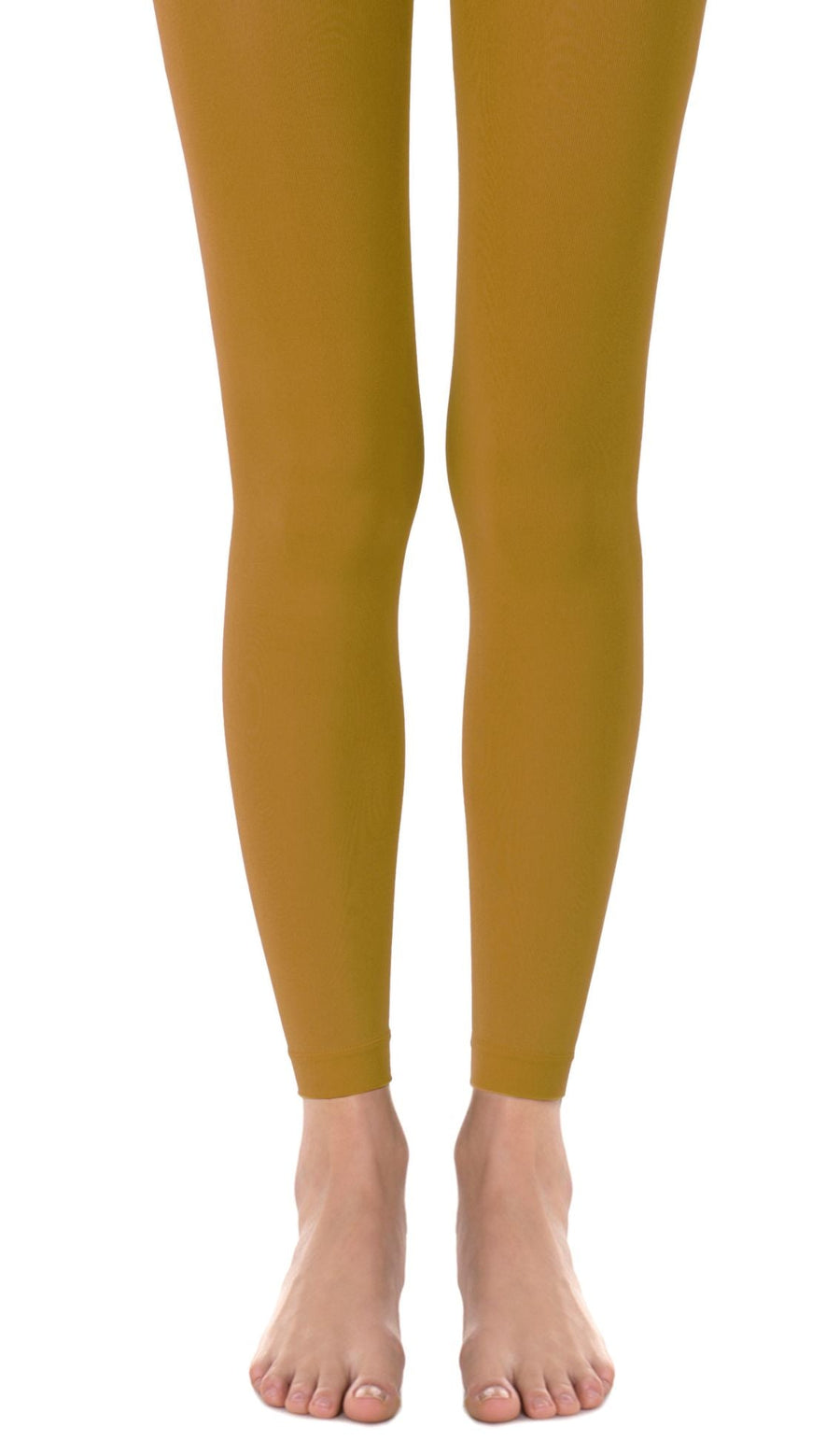 SOLID FOOTLESS TIGHTS - Yellow mustard